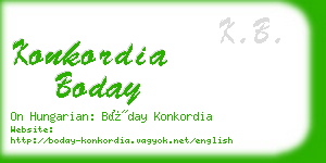 konkordia boday business card